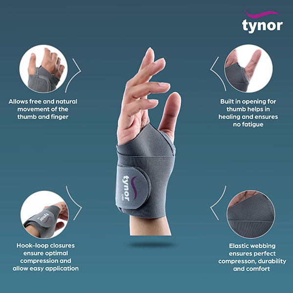 Tynor Wrist Brace with Thumb (Universal Size)